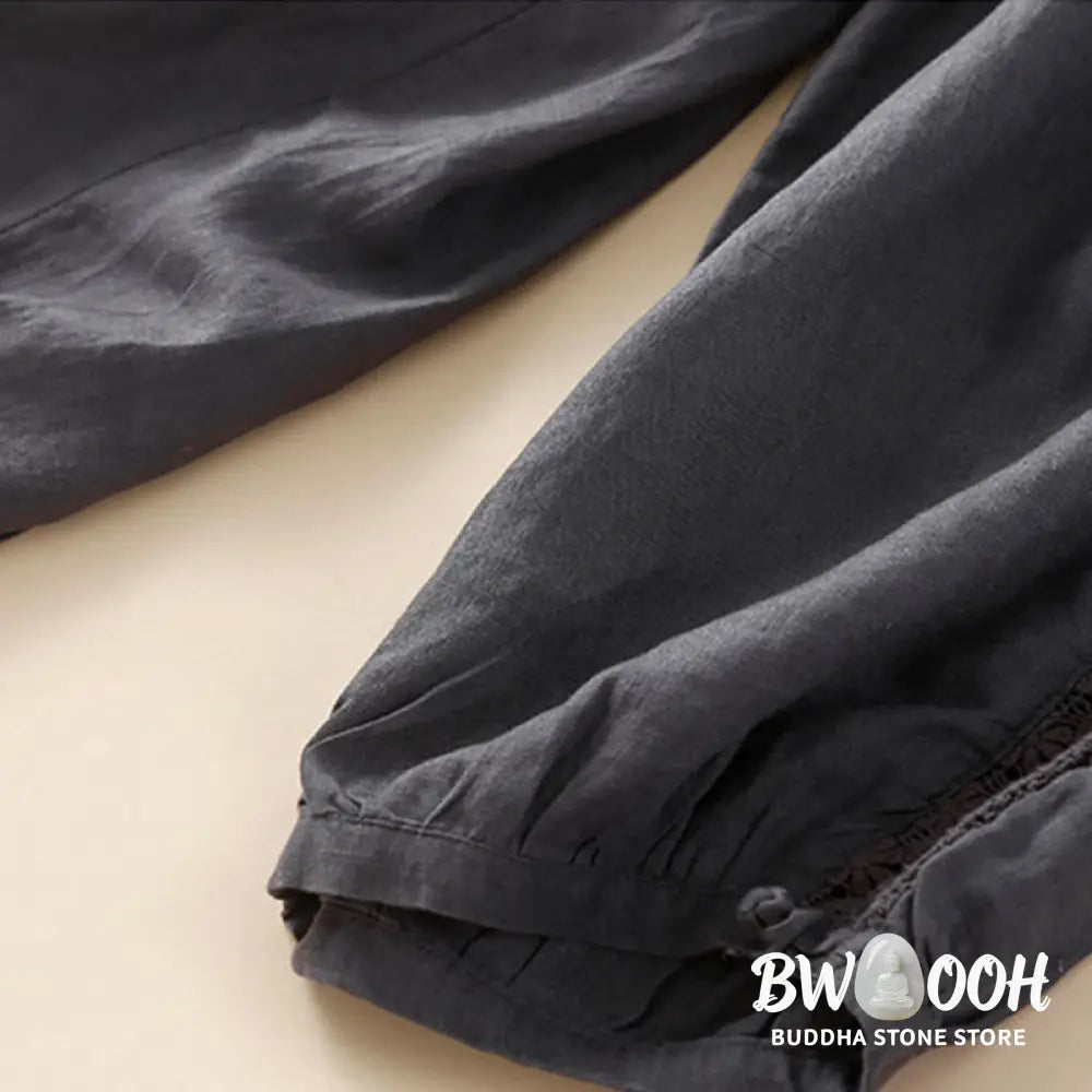 BWOOOH printed harem pants - Solid Color Flower Loose Drawstring Hare