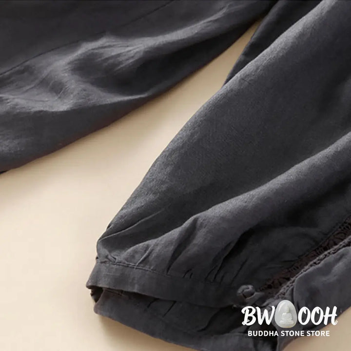 BWOOOH printed harem pants - Solid Color Flower Loose Drawstring Hare