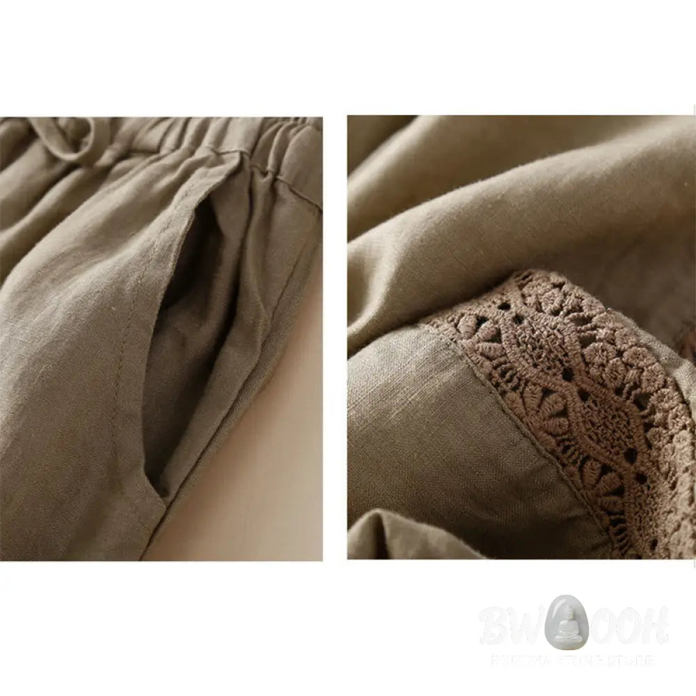 BWOOOH printed harem pants - Solid Color Flower Loose Drawstring Hare