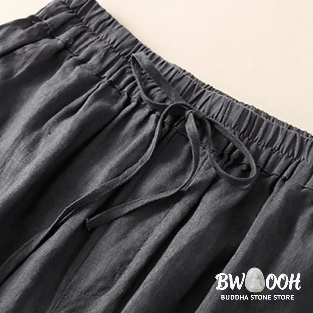 BWOOOH printed harem pants - Solid Color Flower Loose Drawstring Hare