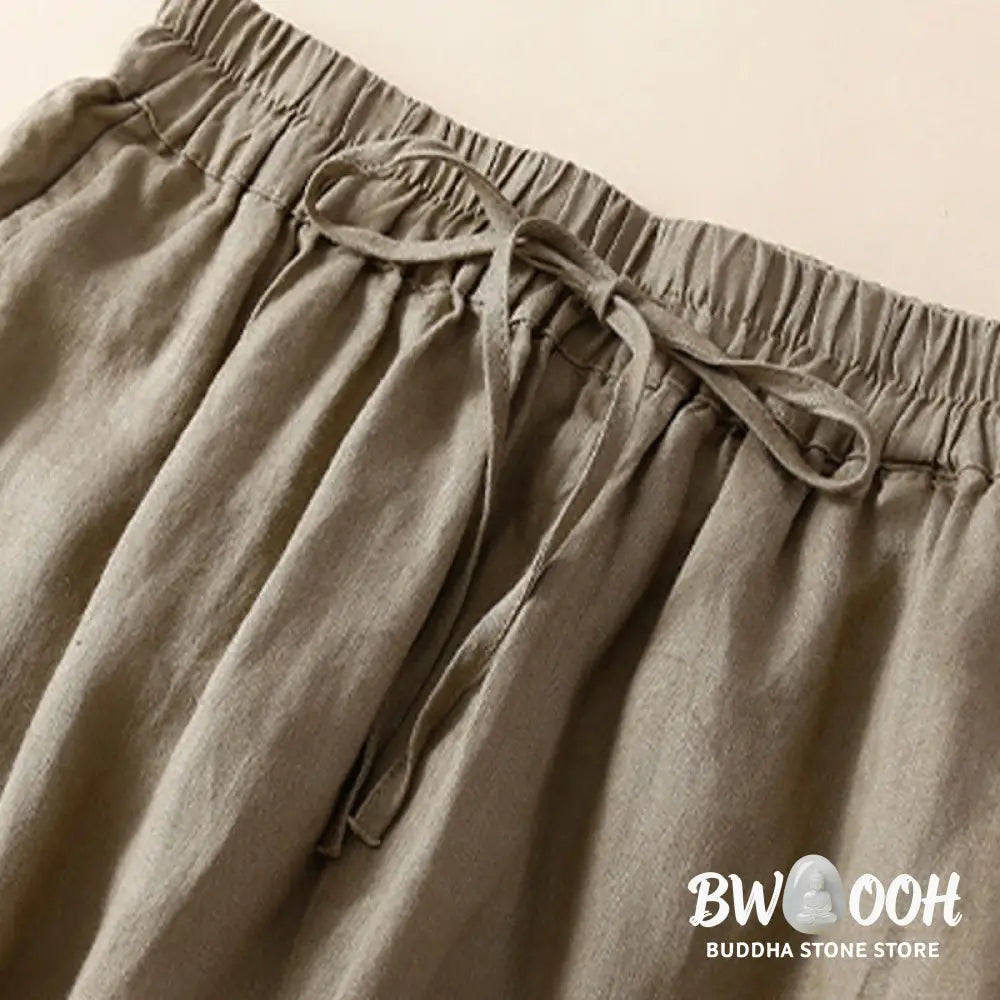 BWOOOH printed harem pants - Solid Color Flower Loose Drawstring Hare