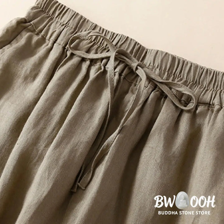 BWOOOH printed harem pants - Solid Color Flower Loose Drawstring Hare