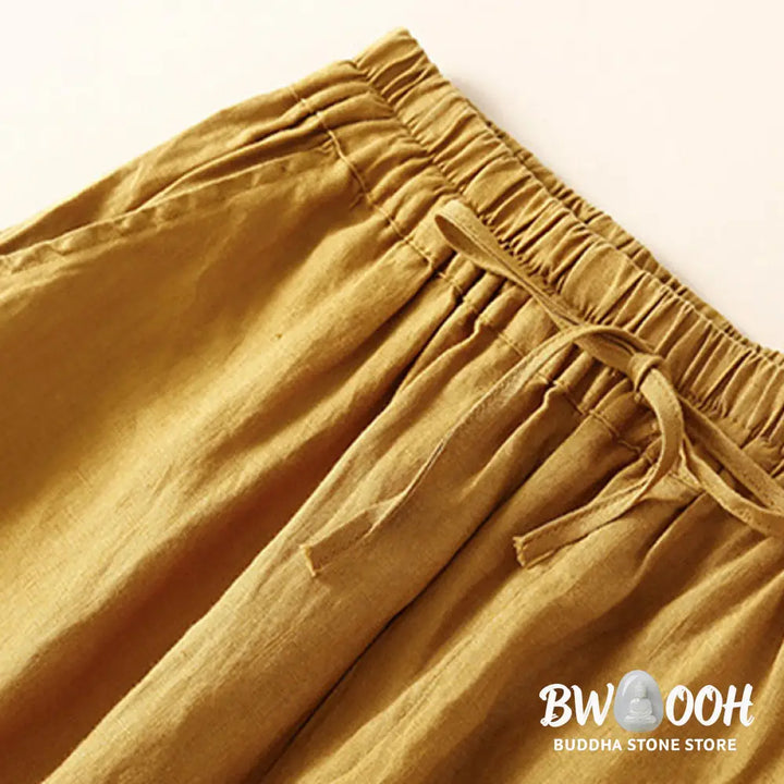 BWOOOH printed harem pants - Solid Color Flower Loose Drawstring Hare