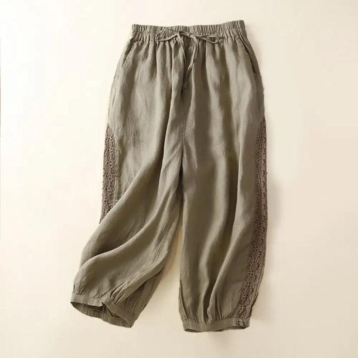 BWOOOH printed harem pants - Solid Color Flower Loose Drawstring Hare