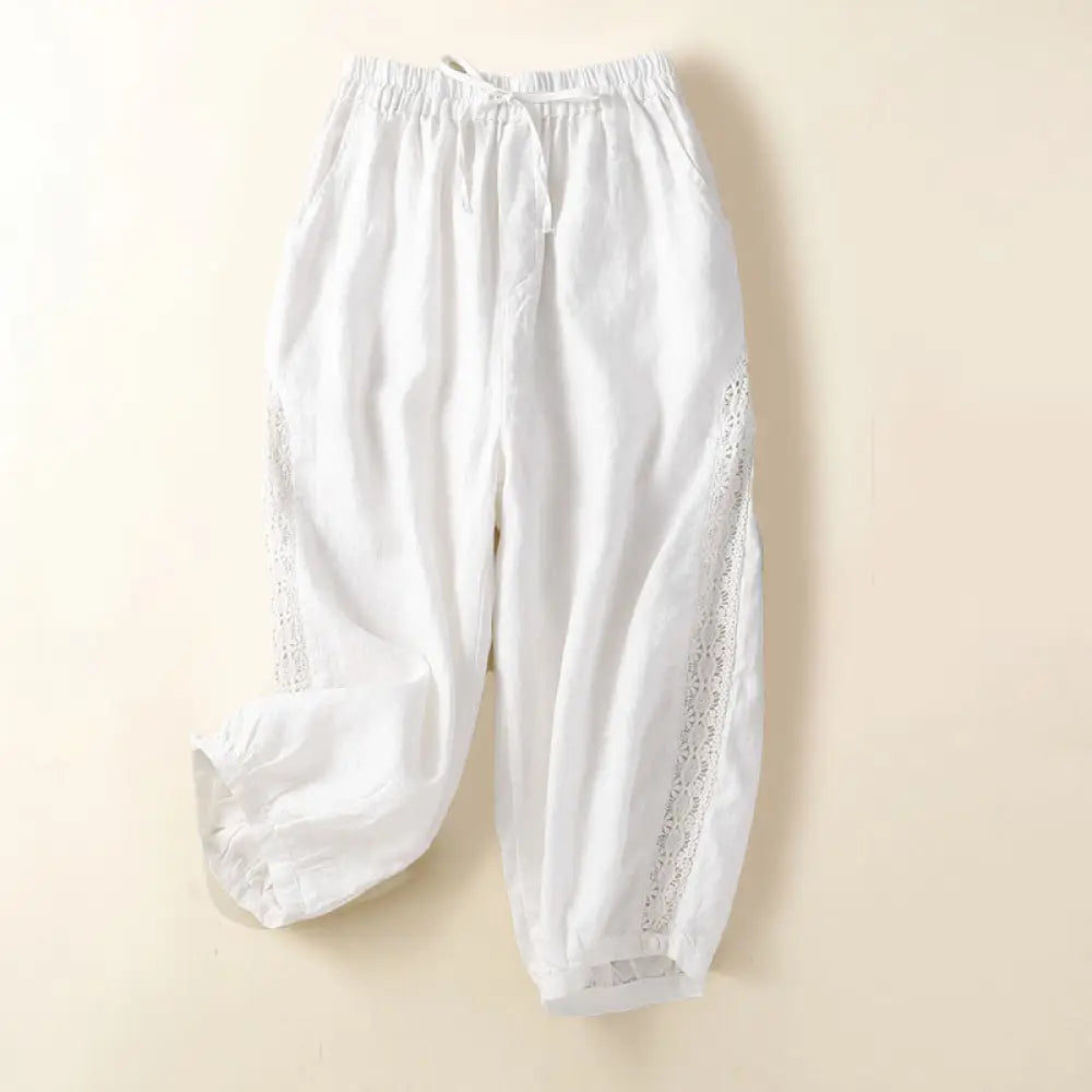 BWOOOH printed harem pants - Solid Color Flower Loose Drawstring Hare
