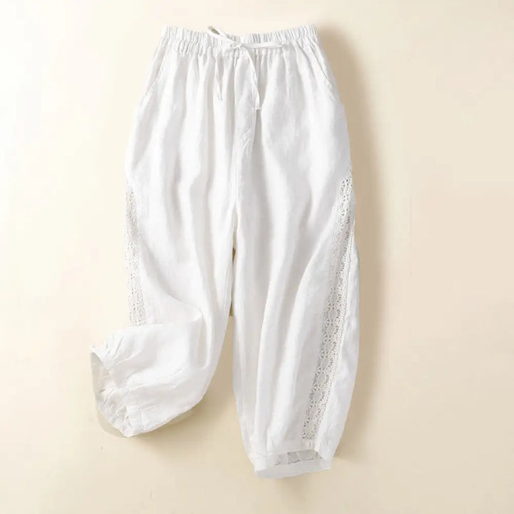 BWOOOH printed harem pants - Solid Color Flower Loose Drawstring Hare