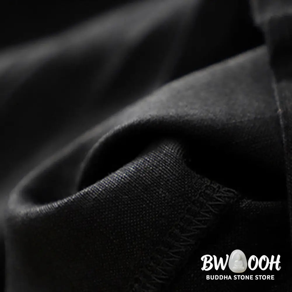 Buddha Stones Solid Color Front Button Back Elastic Cotton Linen Women’s Pants With Pockets - Women’s Pants