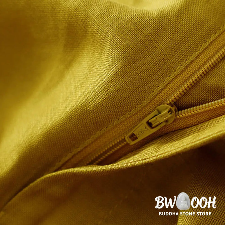 Buddha Stones Solid Color Front Button Back Elastic Cotton Linen Women’s Pants With Pockets - Women’s Pants