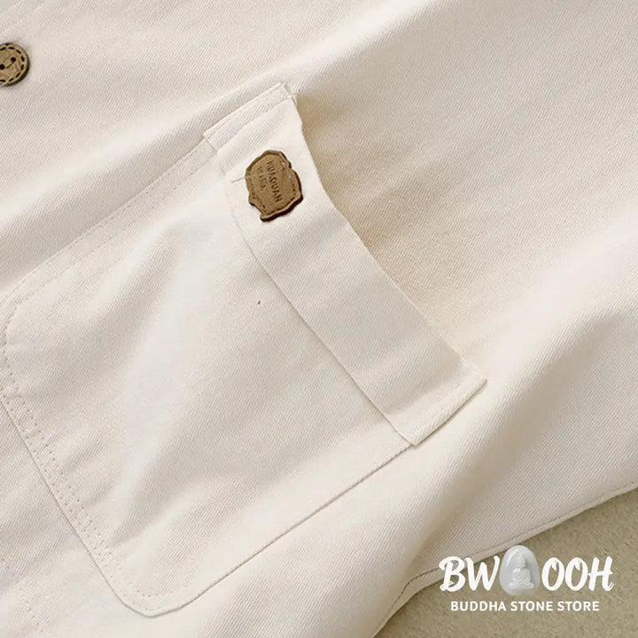 Buddha Stones Solid Color Front Buttons Sleeveless Women’s Cotton Waistcoat With Pockets - Women’s Waistcoat