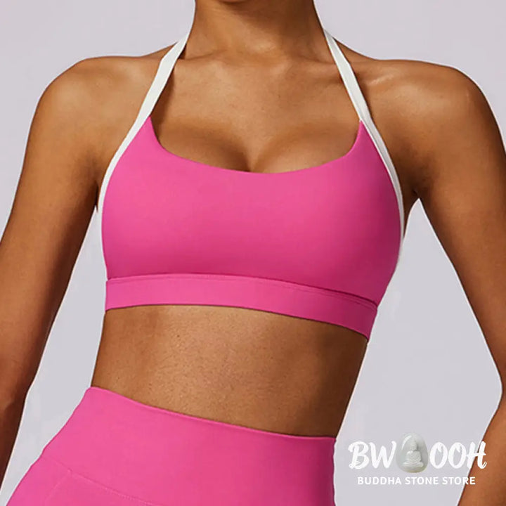 BWOOOH lotus print yoga leggings - Solid Color Halter Neck Bra Long Sleeve 
