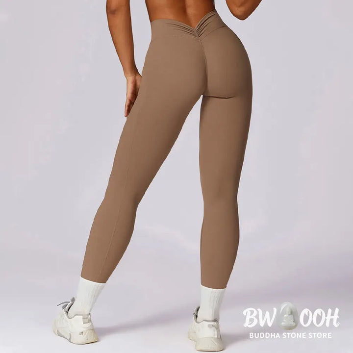 BWOOOH lotus print yoga leggings - Solid Color Halter Neck Bra Long Sleeve 