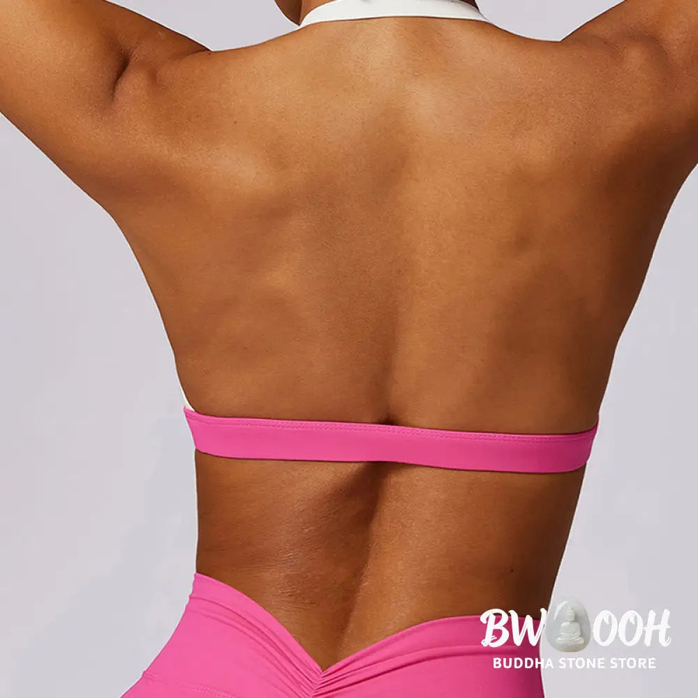 BWOOOH lotus print yoga leggings - Solid Color Halter Neck Bra Long Sleeve 