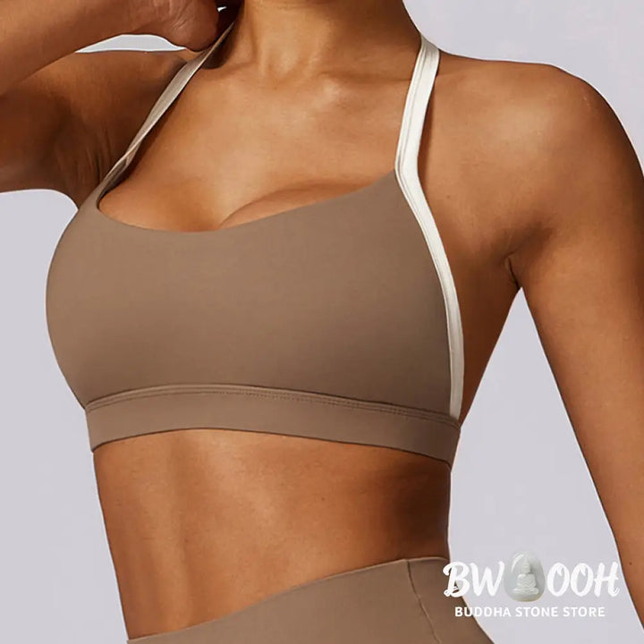 BWOOOH lotus print yoga leggings - Solid Color Halter Neck Bra Long Sleeve 