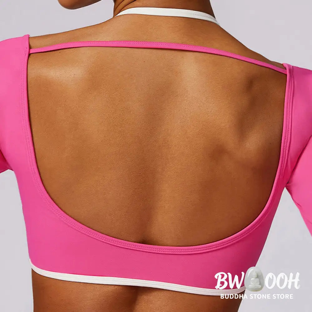 BWOOOH lotus print yoga leggings - Solid Color Halter Neck Bra Long Sleeve 