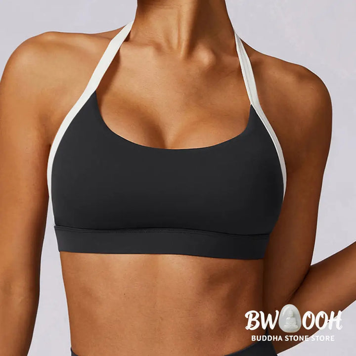 BWOOOH lotus print yoga leggings - Solid Color Halter Neck Bra Long Sleeve 