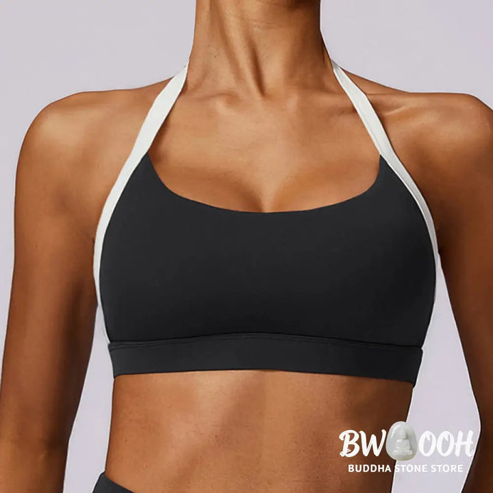 BWOOOH lotus print yoga leggings - Solid Color Halter Neck Bra Long Sleeve 