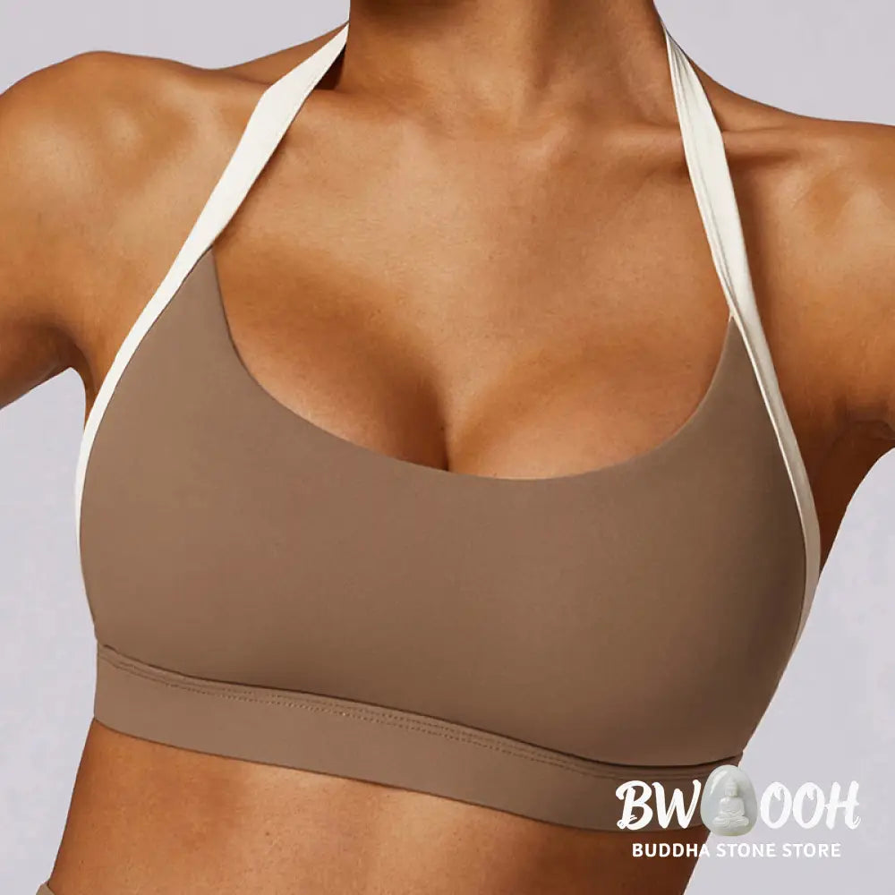 BWOOOH lotus print yoga leggings - Solid Color Halter Neck Bra Long Sleeve 