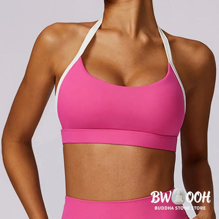 BWOOOH lotus print yoga leggings - Solid Color Halter Neck Bra Long Sleeve 