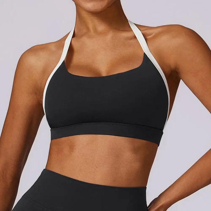 BWOOOH lotus print yoga leggings - Solid Color Halter Neck Bra Long Sleeve 