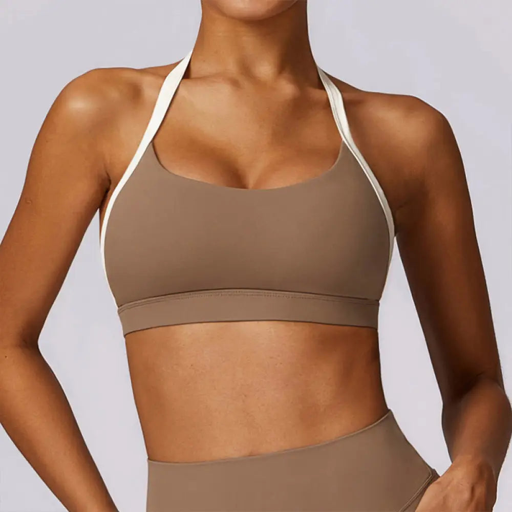 BWOOOH lotus print yoga leggings - Solid Color Halter Neck Bra Long Sleeve 