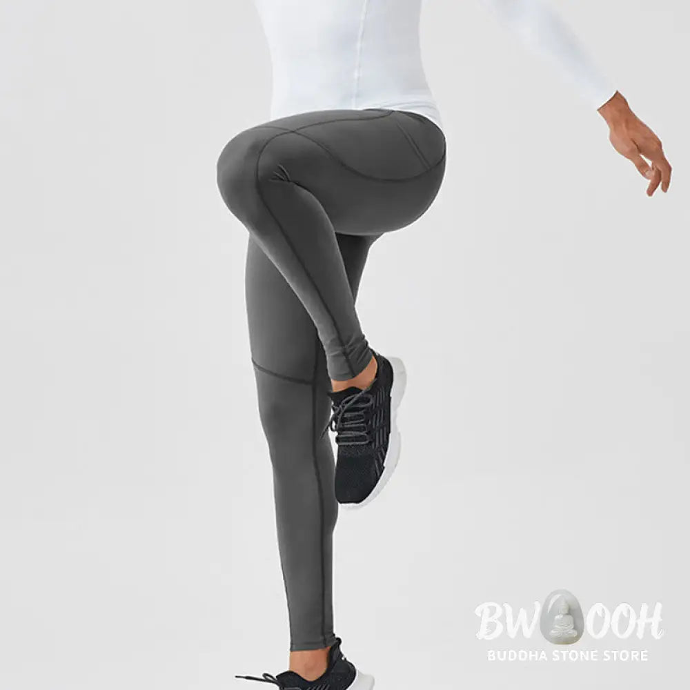 BWOOOH printed yoga leggings - Solid Color High Waist Elastic Breathabl