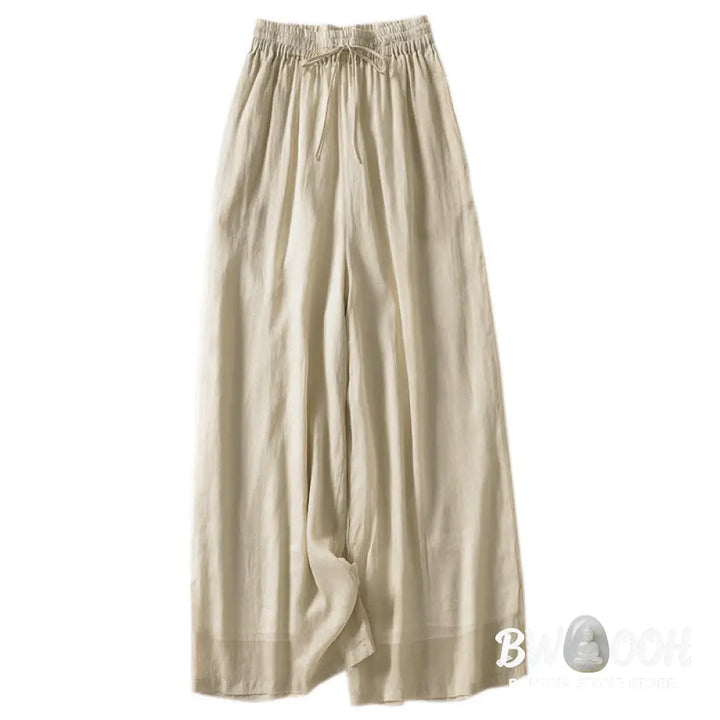 BWOOOH printed wide-leg yoga pants - Solid Color Lace-up Women&