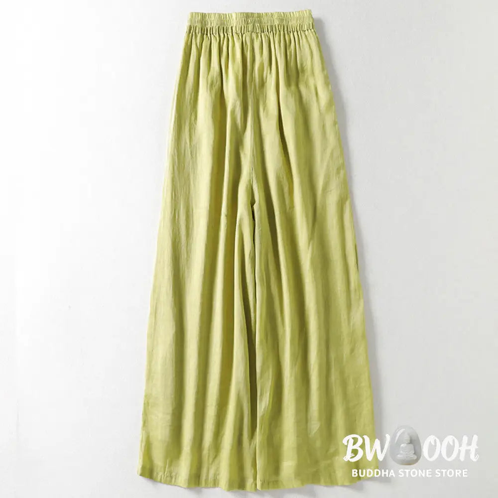 BWOOOH printed wide-leg yoga pants - Solid Color Lace-up Women&