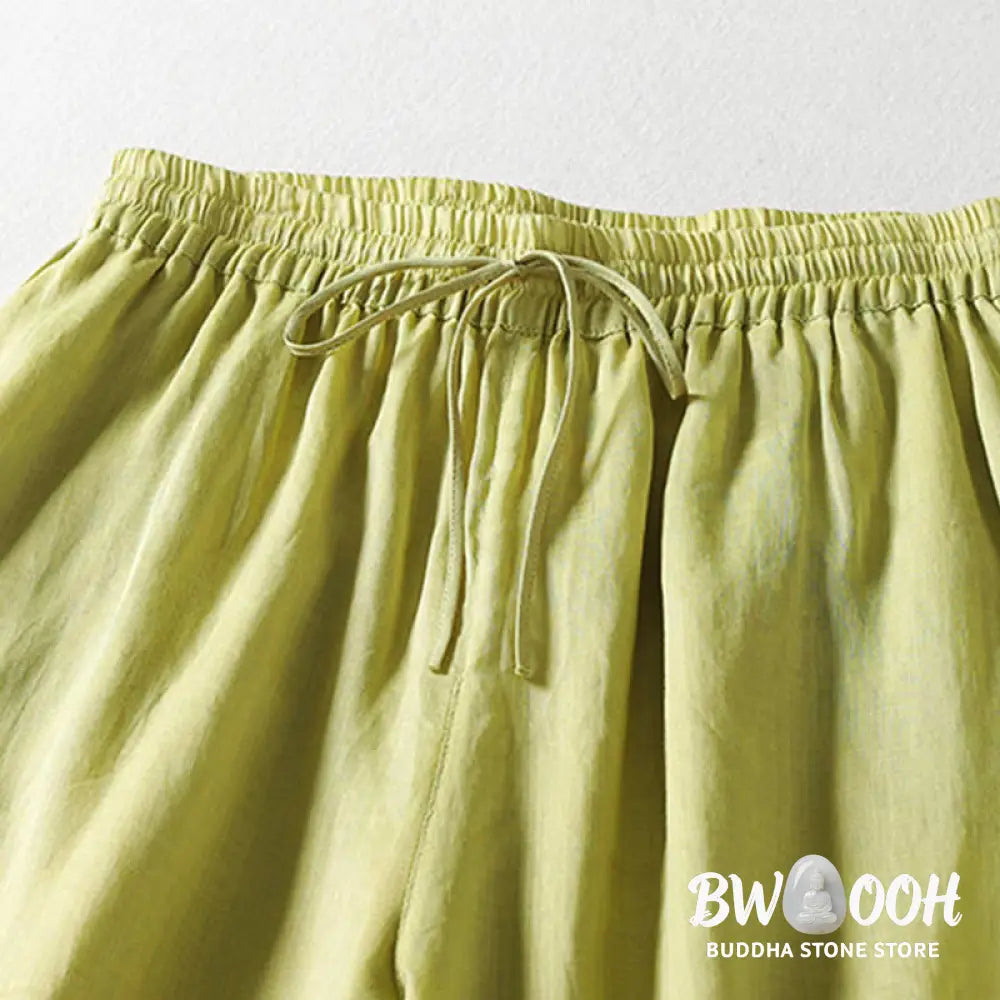 BWOOOH printed wide-leg yoga pants - Solid Color Lace-up Women&