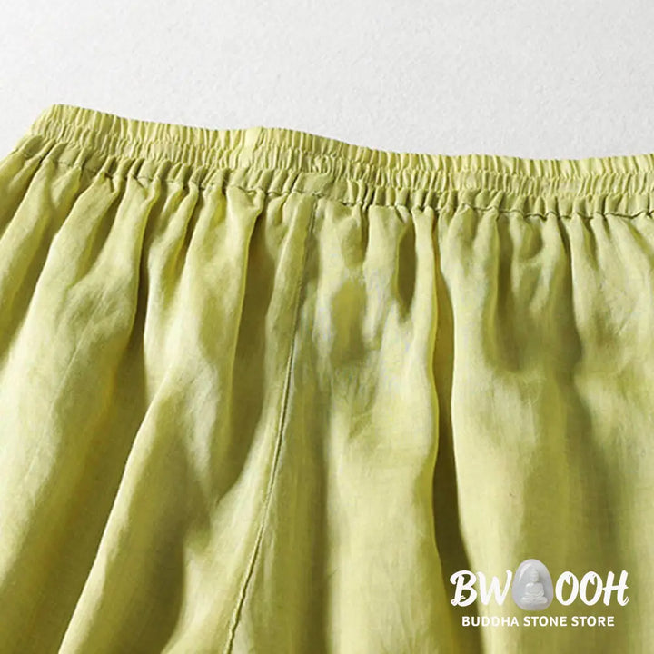 BWOOOH printed wide-leg yoga pants - Solid Color Lace-up Women&