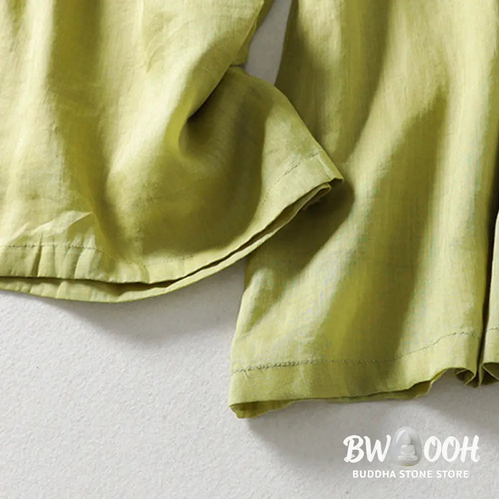 BWOOOH printed wide-leg yoga pants - Solid Color Lace-up Women&