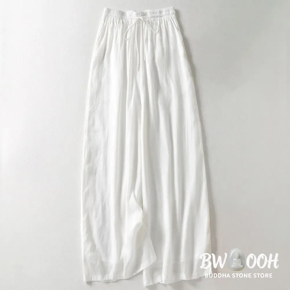 BWOOOH printed wide-leg yoga pants - Solid Color Lace-up Women&