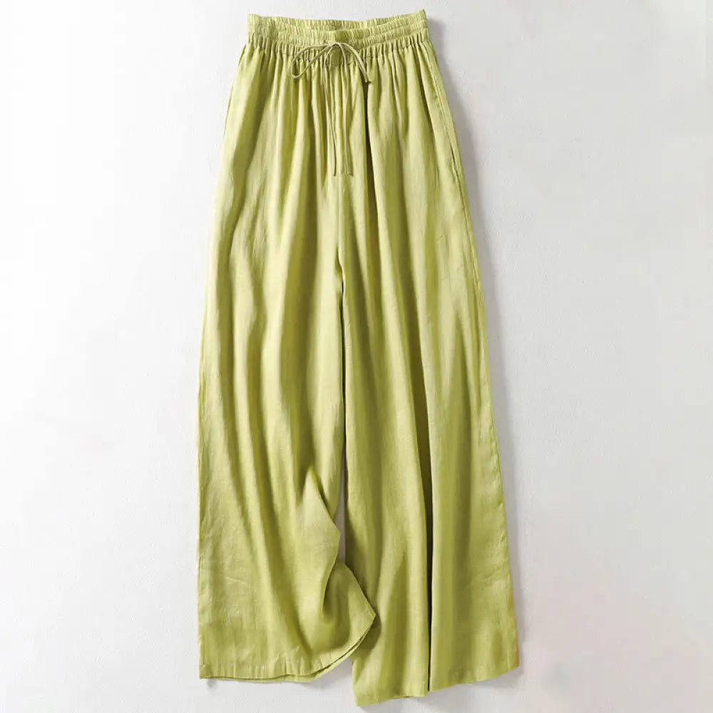 BWOOOH printed wide-leg yoga pants - Solid Color Lace-up Women&