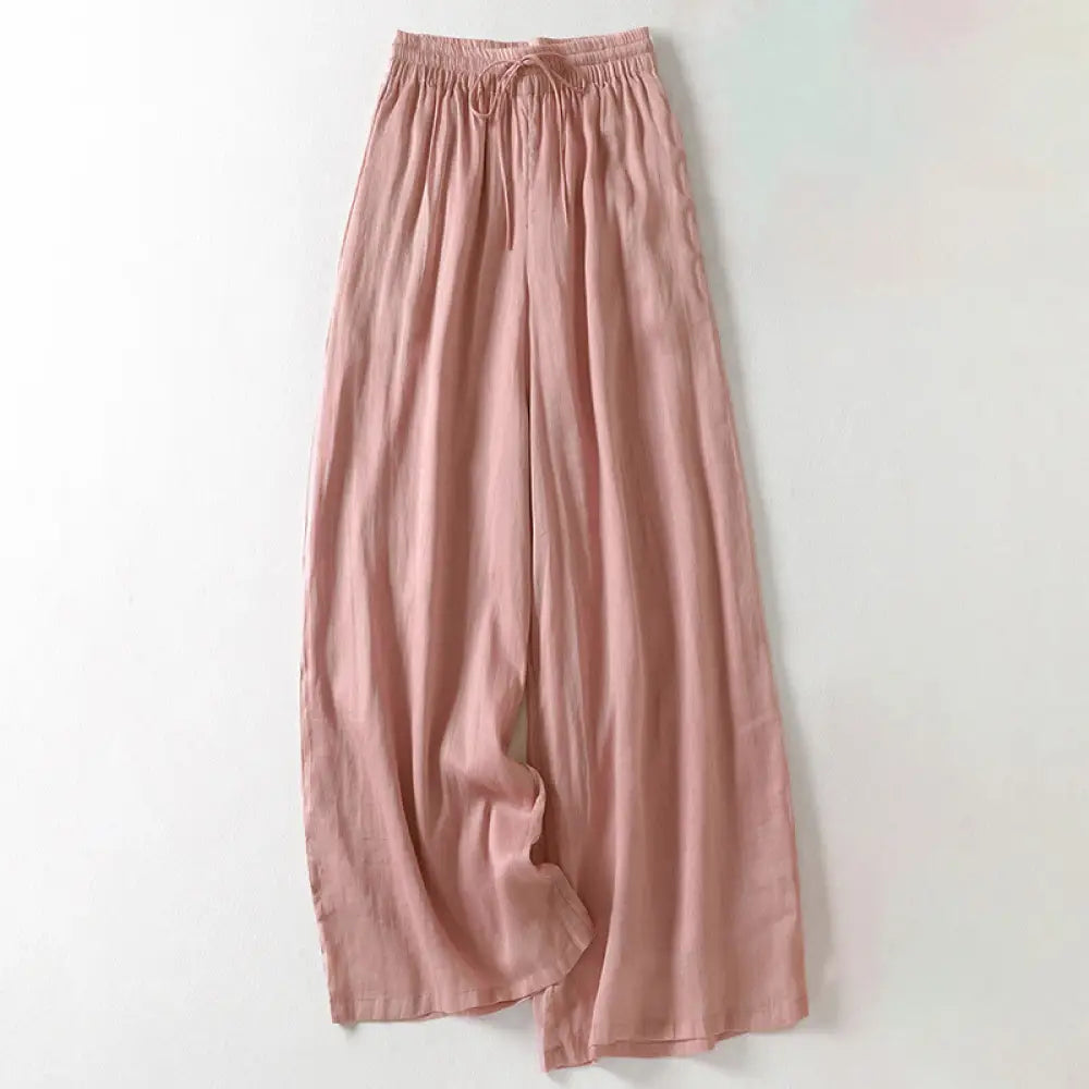 BWOOOH printed wide-leg yoga pants - Solid Color Lace-up Women&
