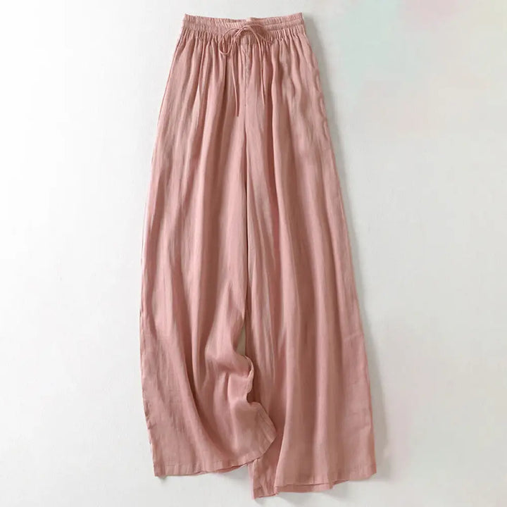 BWOOOH printed wide-leg yoga pants - Solid Color Lace-up Women&