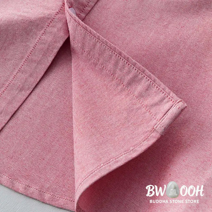 Buddha Stones Solid Color Long Sleeve Buttons Down Design Men Cotton Shirt Clothing - Men’s Shirts