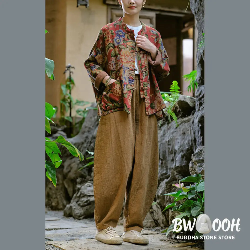 BWOOOH printed harem pants - Solid Color Loose Yoga Harem Pants With 