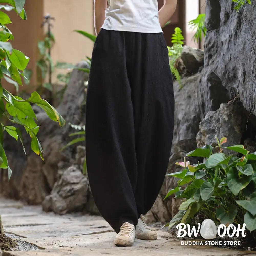 BWOOOH printed harem pants - Solid Color Loose Yoga Harem Pants With 