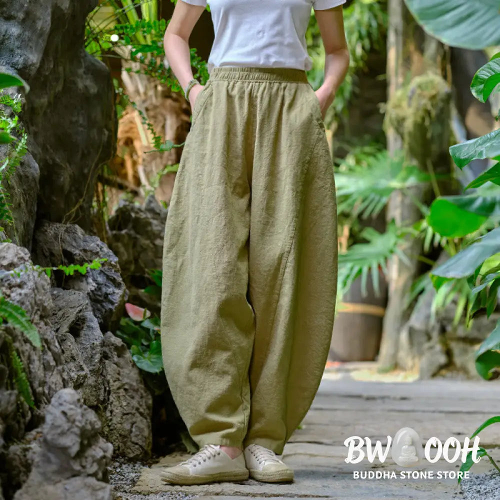 BWOOOH printed harem pants - Solid Color Loose Yoga Harem Pants With 