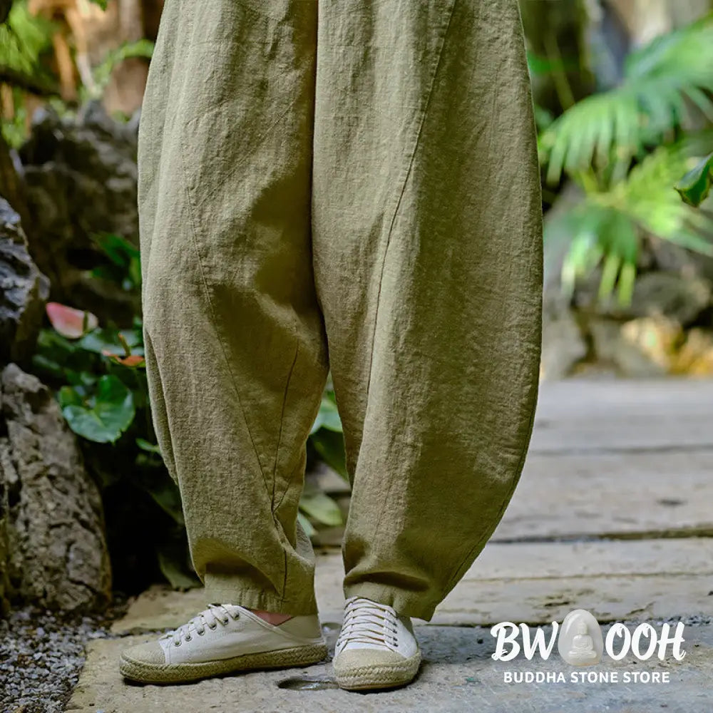 BWOOOH printed harem pants - Solid Color Loose Yoga Harem Pants With 