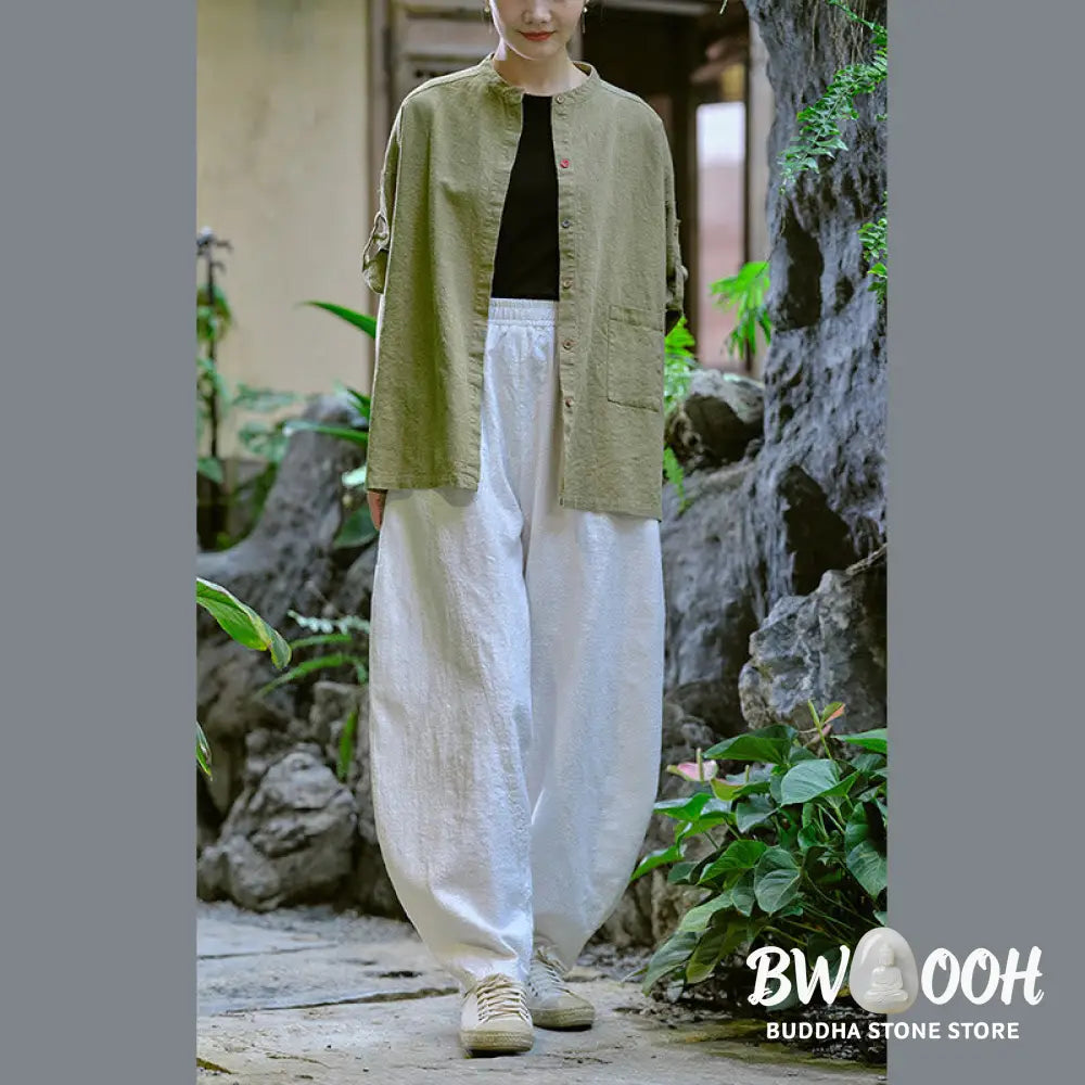 BWOOOH printed harem pants - Solid Color Loose Yoga Harem Pants With 