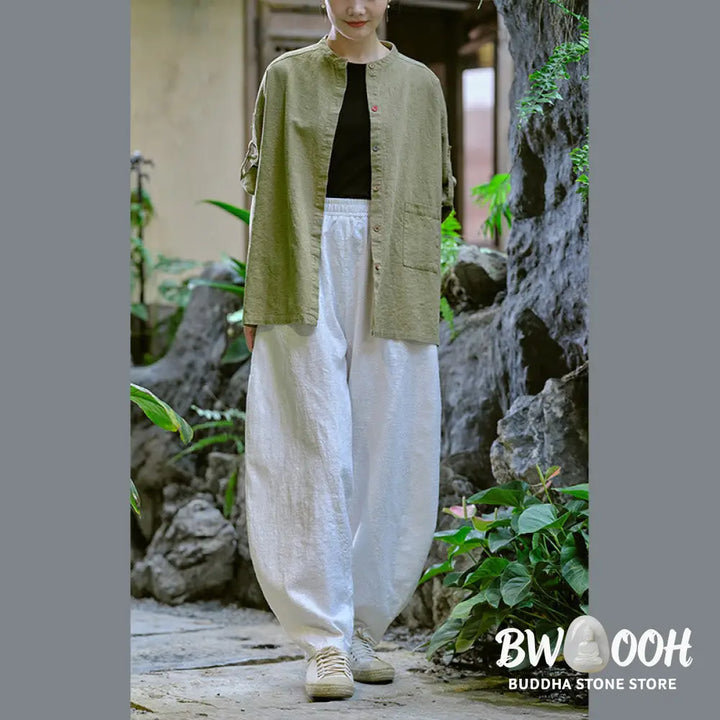 BWOOOH printed harem pants - Solid Color Loose Yoga Harem Pants With 