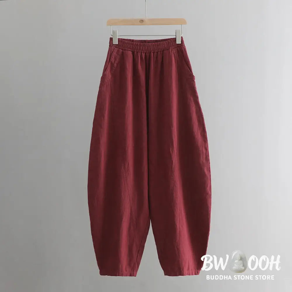 BWOOOH printed harem pants - Solid Color Loose Yoga Harem Pants With 