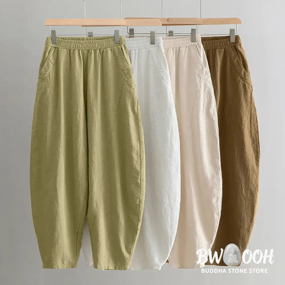 BWOOOH printed harem pants - Solid Color Loose Yoga Harem Pants With 
