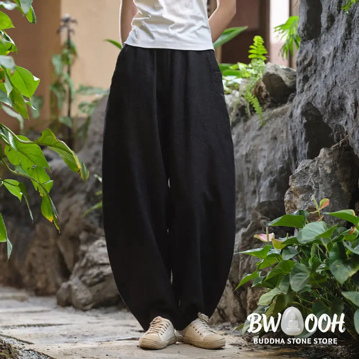 BWOOOH printed harem pants - Solid Color Loose Yoga Harem Pants With 