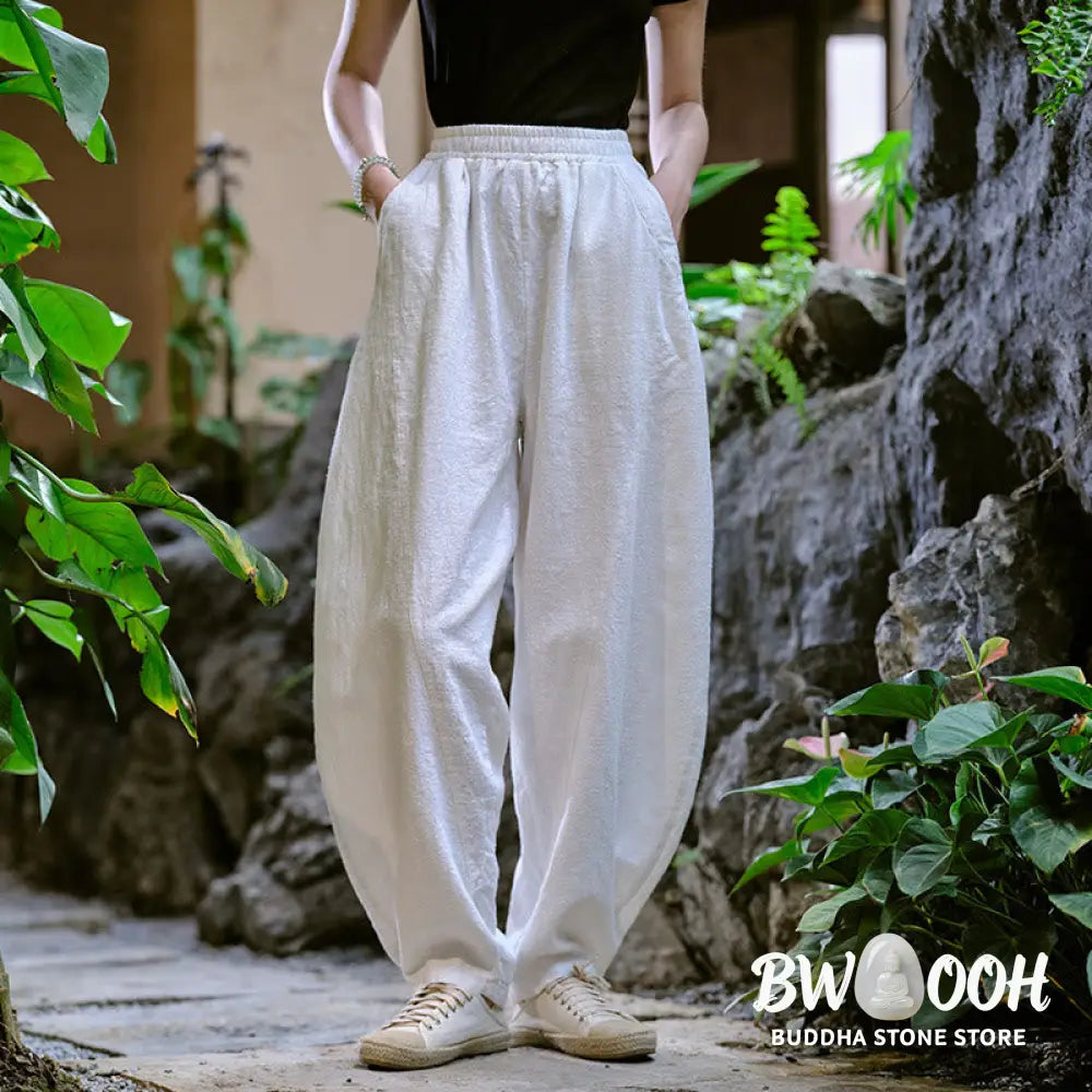 BWOOOH printed harem pants - Solid Color Loose Yoga Harem Pants With 