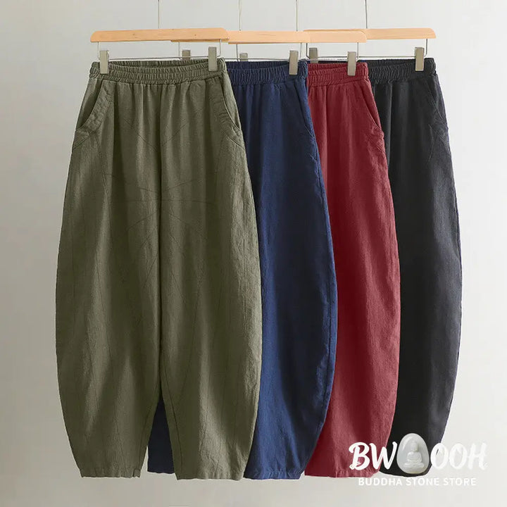 BWOOOH printed harem pants - Solid Color Loose Yoga Harem Pants With 