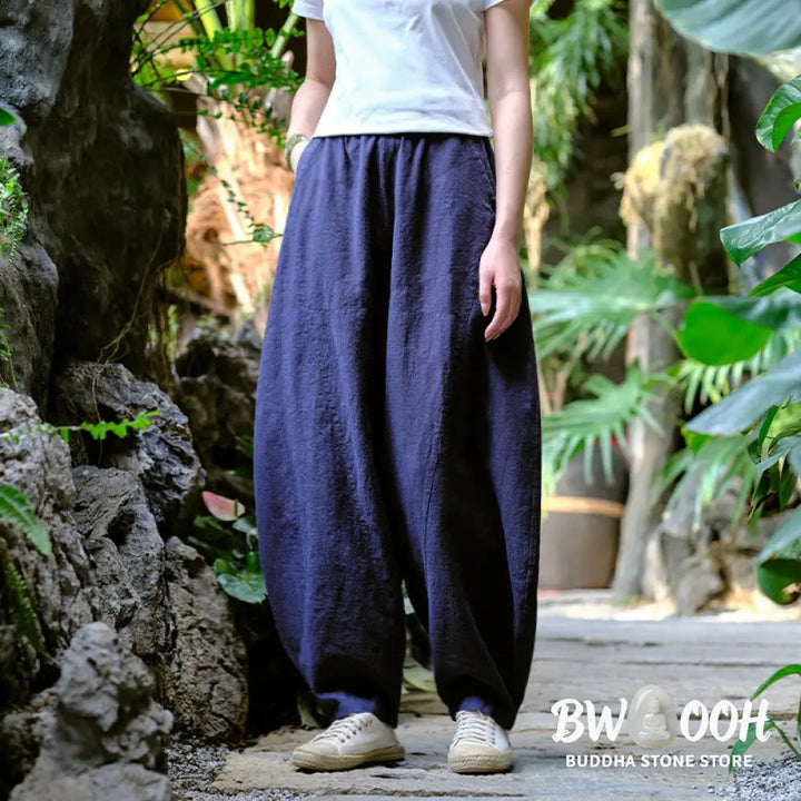 BWOOOH printed harem pants - Solid Color Loose Yoga Harem Pants With 