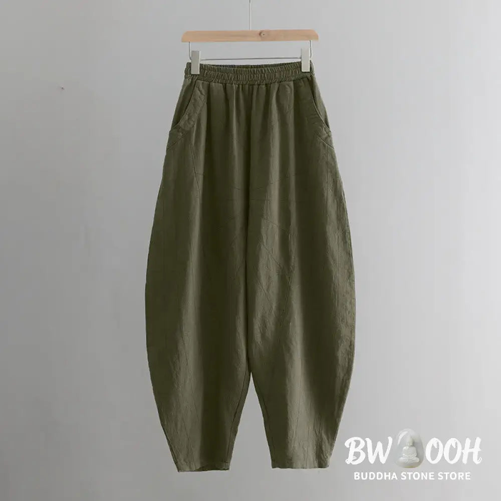 BWOOOH printed harem pants - Solid Color Loose Yoga Harem Pants With 
