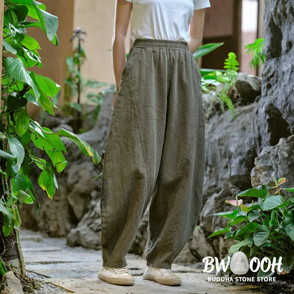 BWOOOH printed harem pants - Solid Color Loose Yoga Harem Pants With 