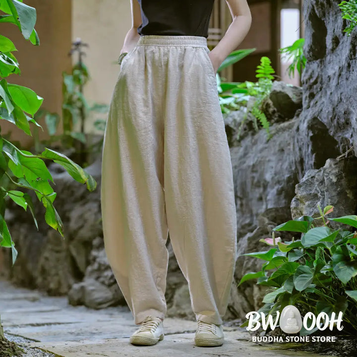 BWOOOH printed harem pants - Solid Color Loose Yoga Harem Pants With 